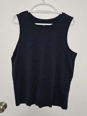 CJ Banks Sleeveless Tank Top Navy Size 1X
